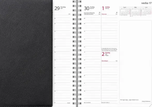 Kalender Business Twist svart 2027