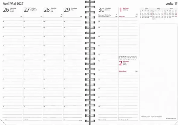 Kalender Business Twist svart 2027