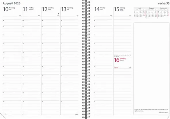 Kalender Business Twist svart 2026