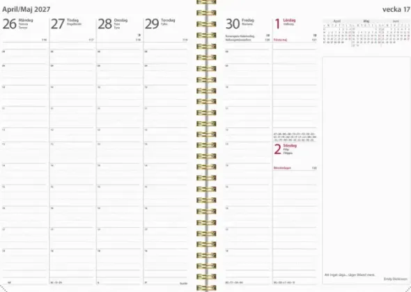 Kalender Business White 2027