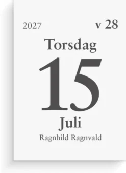Kalender Dagblock 75x107 mm 2027