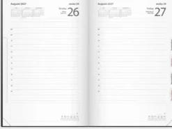 Kalender Dagbok svart konstläder 2027