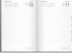 Kalender Dagbok svart konstläder 2026