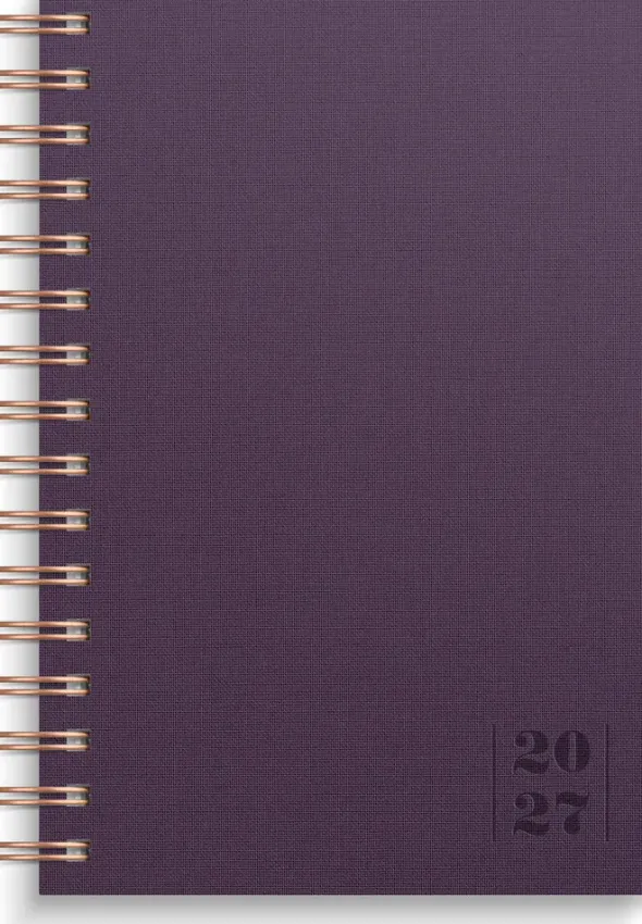Kalender Dagbok Textile Plommon 2027
