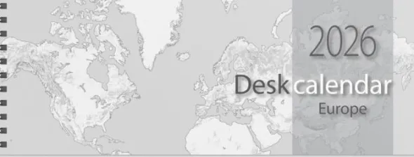 Kalender 2026 Desk calendar Europe