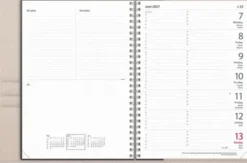 Kalender Diplomat beige konstläder Tora 2027