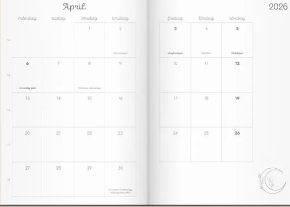 Kalender 2026 Doodle inbunden