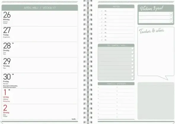 Kalender 2027 Få det gjort grön