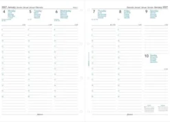 Kalender Filofax Dagbok A4 vecka/uppslag 2027 (21x29,7cm)
