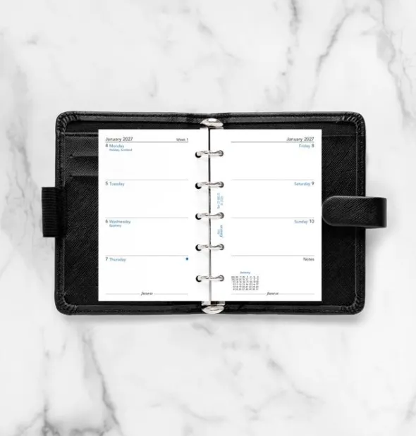 Kalender Filofax dagbok Mini 2027 v/u Engelsk ( 6,7x10,5cm)