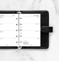 Kalender Filofax dagbok Mini 2027 v/u Engelsk ( 6,7x10,5cm)
