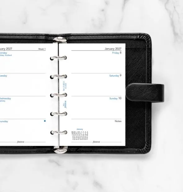Kalender Filofax dagbok Mini 2027 v/u Engelsk ( 6,7x10,5cm)