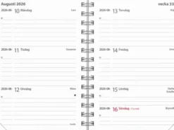 Kalender Leader Textile grön 2026