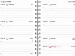 Kalender Leader Textile svart 2026