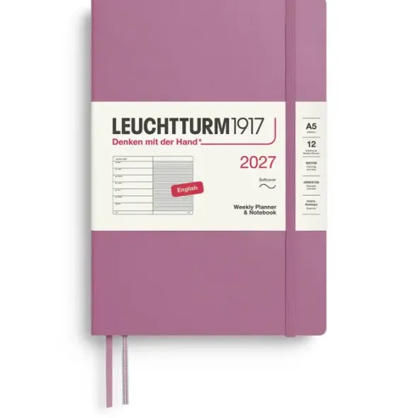 Kalender Leuchtturm1917 A5 vecka/notes Soft Dusty Rose 2027