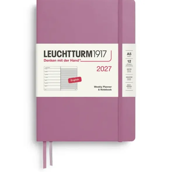 Kalender Leuchtturm1917 A5 vecka/notes Dusty Rose 2027