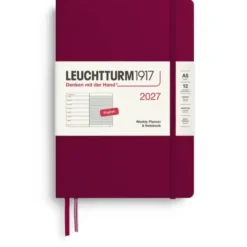 Kalender Leuchtturm1917 A5 vecka/notes Port Red 2027