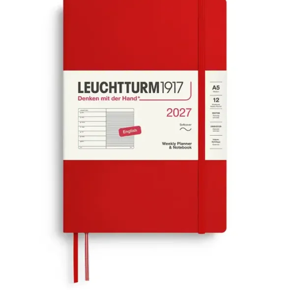 Kalender Leuchtturm1917 A5 vecka/notes Soft Cherry 2027