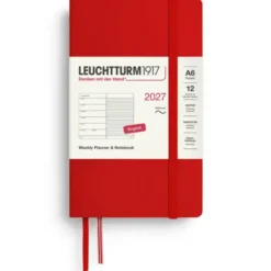 Kalender Leuchtturm1917 A6 vecka/notes Soft Cherry 2027