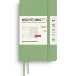 Kalender Leuchtturm1917 A6 vecka/notes Soft Sage 2027