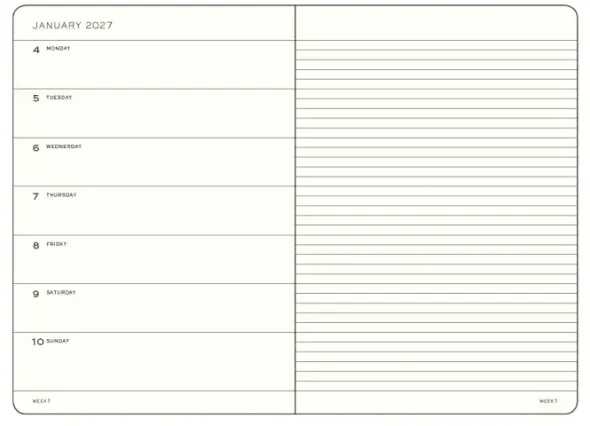 Kalender Leuchtturm1917 A6 vecka/notes Soft Dusty Rose 2027