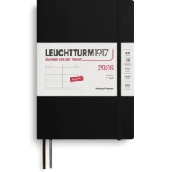 Kalender Leuchtturm1917 A5 Vecka/Uppslag Soft Black 2026