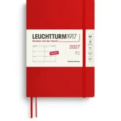 Kalender Leuchtturm1917 A5 Vecka/Uppslag Soft Cherry 2027