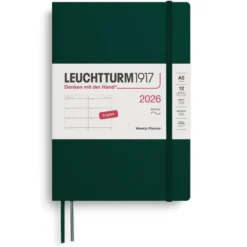 Kalender Leuchtturm1917 A5 Vecka/Uppslag Soft Forest Green 2026