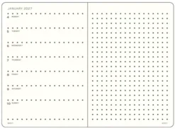 Kalender Leuchtturm1917 A5 Vecka/Uppslag Dotted Hard Sage 2027