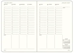 Kalender Leuchtturm1917 A4+ vecka/uppslag vertikal Black 2027