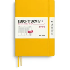 Kalender Leuchtturm1917 A5 vertikalt veckouppslag Sunflower 2027