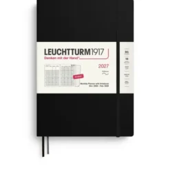 Kalender Leuchtturm1917 B5 Soft Månad/Uppslag 16m Black 2027
