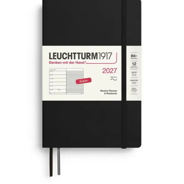 Kalender Leuchtturm1917 vecka/notes B6 Soft Black 2027