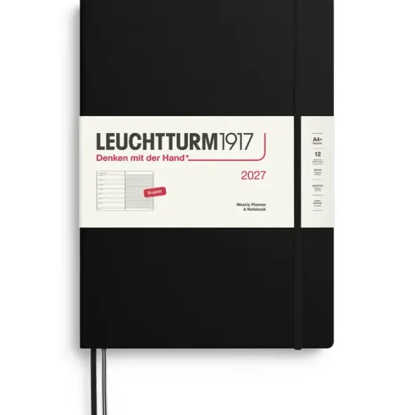 Kalender Leuchtturm1917 Vecka/notes A4+ Black 2027