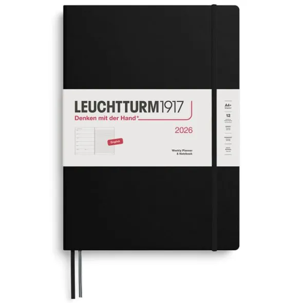 Kalender Leuchtturm1917 Vecka/notes A4+ Black 2026