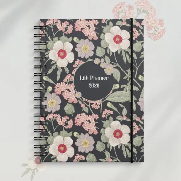 Kalender Life Planner 2026 A6 Floral