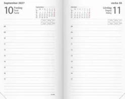 Kalender Lilla Agendan svart konstläder 2027