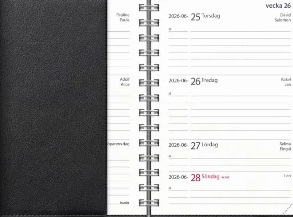 Kalender Lilla Studieåret Twist svart 2026-2027