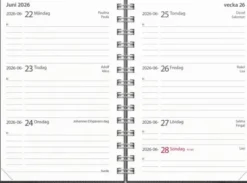 Kalender Lilla Studieåret Twist svart 2026-2027