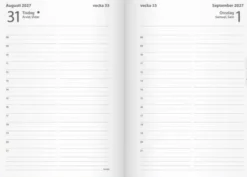 Kalender Liten Dagbok blått konstläder 2027