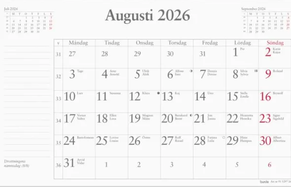 Kalender Månadsblock 240x152 mm 2026