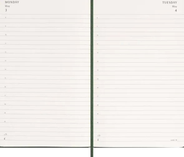 Kalender Moleskine Daily Hard Large Myrtle Green 2027