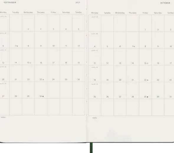 Kalender Moleskine Daily Hard Large Myrtle Green 2027