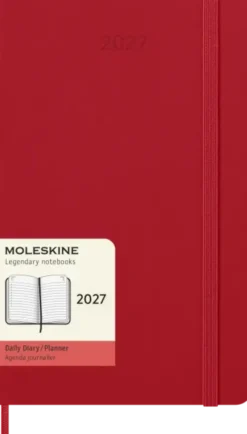 Kalender Moleskine Daily Hard Large Red 2027