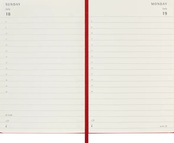 Kalender Moleskine Daily Hard Pocket Red 2027