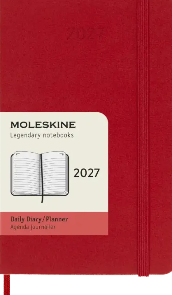 Kalender Moleskine Daily Hard Pocket Red 2027