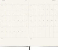 Kalender Moleskine Horizontal Weekly Black Hard Large 26/27