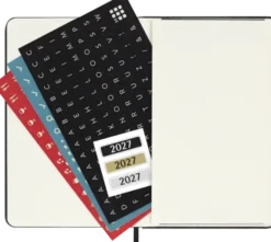 Kalender Moleskine Horizontal Weekly Black Hard pocket 2027