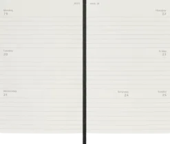 Kalender Moleskine Horizontal Weekly Black Soft Pocket 2027