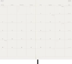 Kalender Moleskine MonthNote Black Soft Large 2027